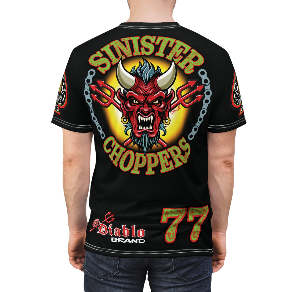 Sinister Choppers SINISTER MAN SPECIAL MIDNIGHT EDITION SUPER TEE— Ride Cool, Look Cool in our Best Super Tee