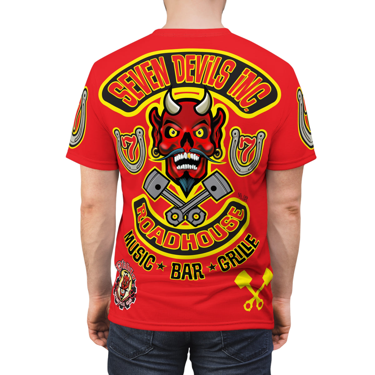 Seven Devils Inc. Roadhouse HiViz Graphic Tee - Motorcycle Custom Riding Super Tee