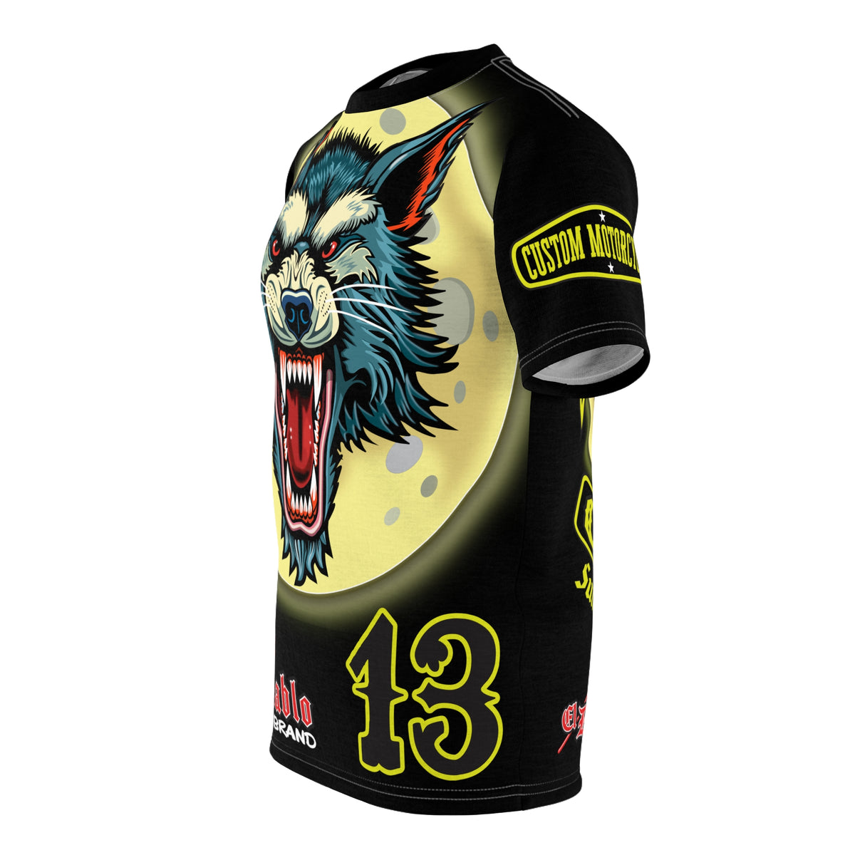MWT Wolf Customs  INTIMIDATOR SPECIAL EDITIOM  13 Black & XLWOLF Graphics- Super Riding Tee —  The Best Biker Riding Tee EVER !!!