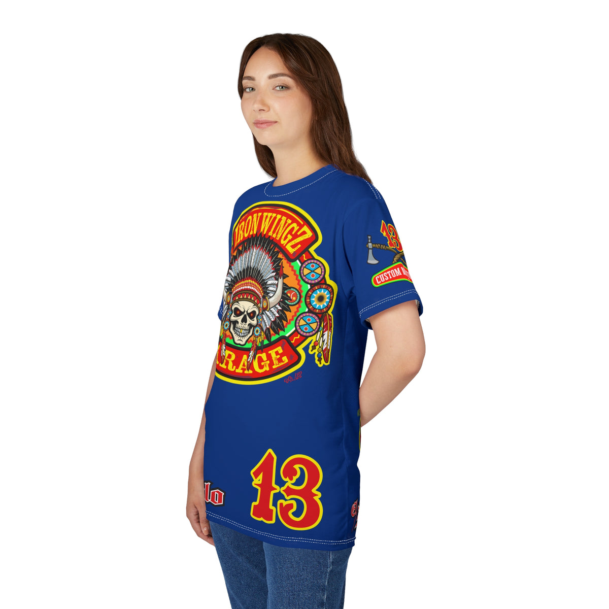 Iron Wingz Garage HiViZ Motorcycle Rider Super Tee
