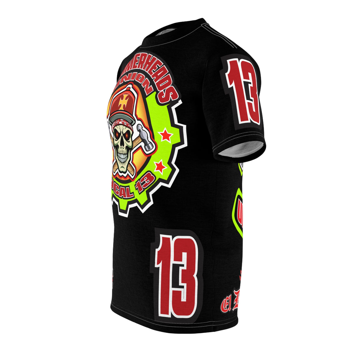 Hammerheads Union Local 13 HiViz Super Tee - Rough Tough Bad Attitude Motorcycle Riding Tee