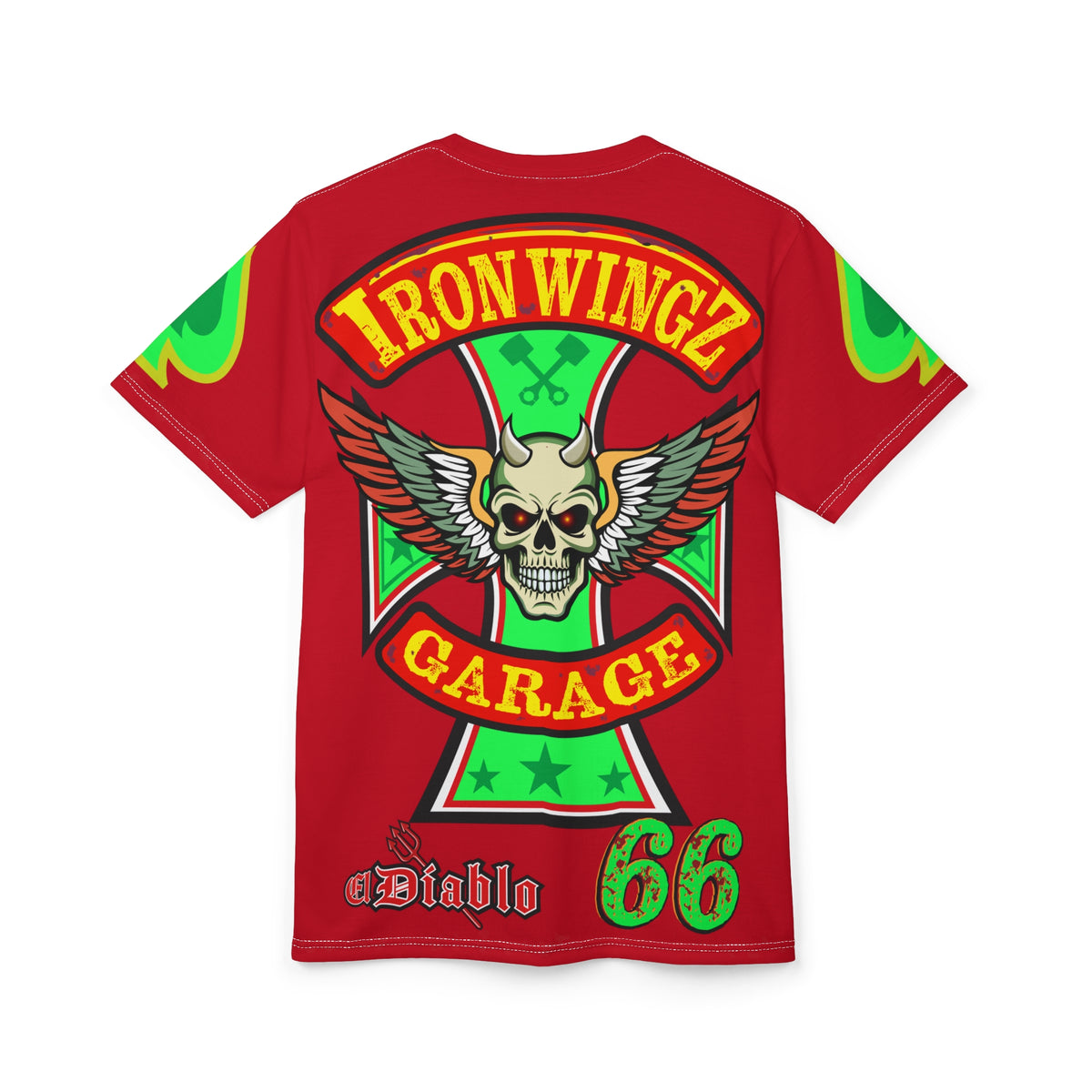 Iron Wingz Custom Motorcycle Unisex Super Tee - Bold Graphic Tee for Bikers