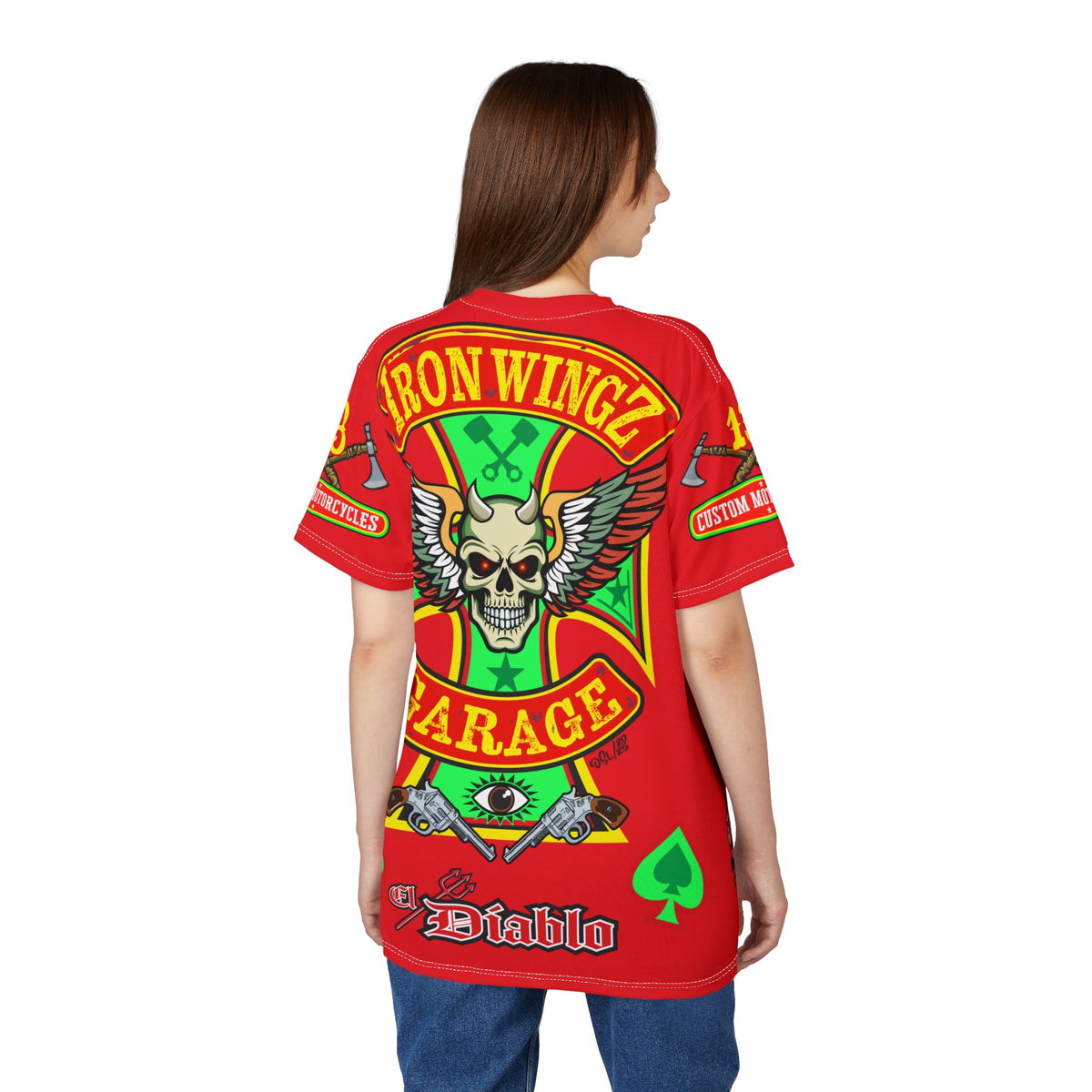 Iron WingZ Customs HiViz High Performance Motorcycle Riding Super Tee