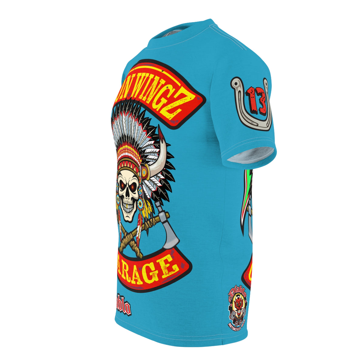 Iron Wingz Garage HiViZ Motorcycle Rider Super Tee