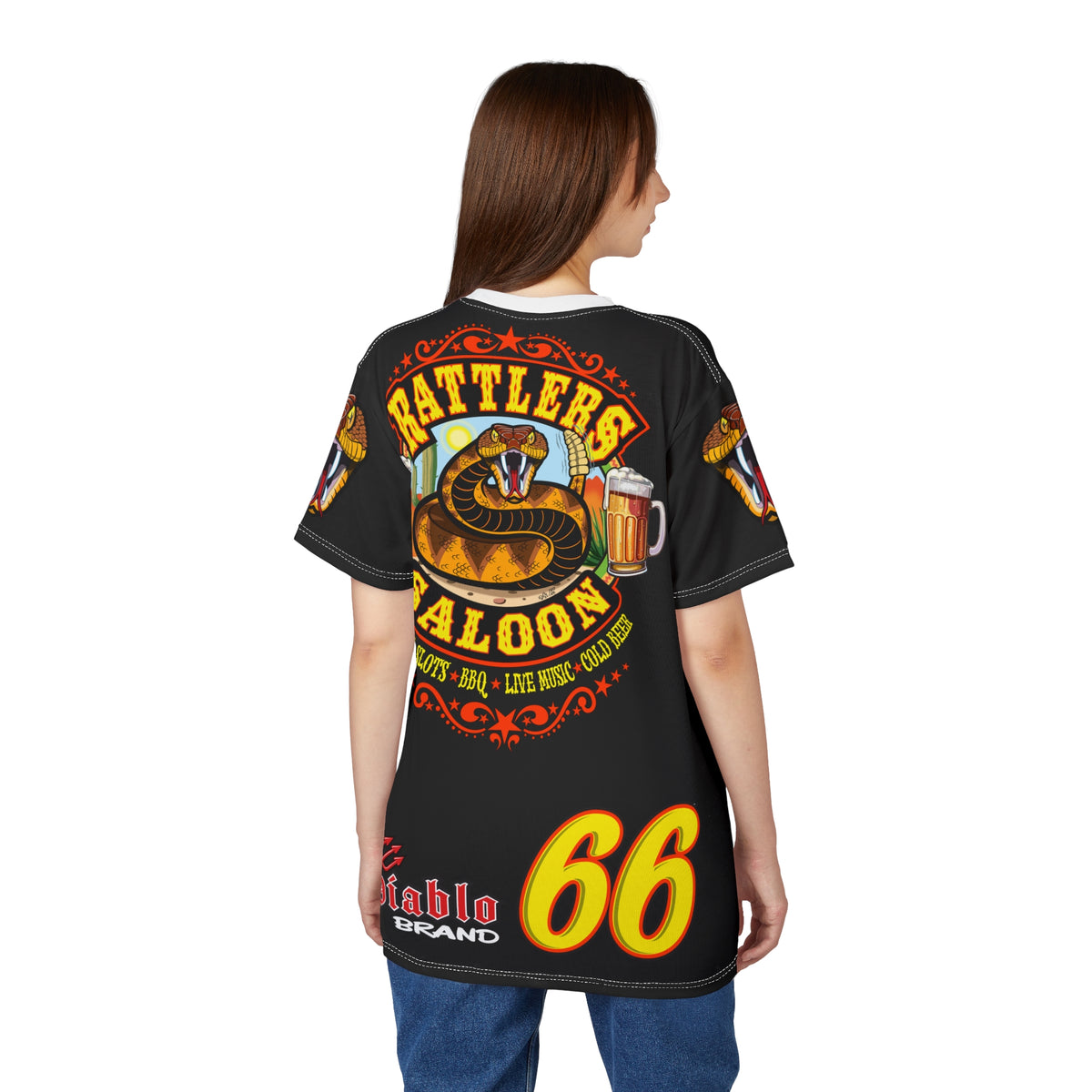 Rattlers Saloon SUPER RIDING TEE — Vintage Biker Route 66 Graphic t-Shirt