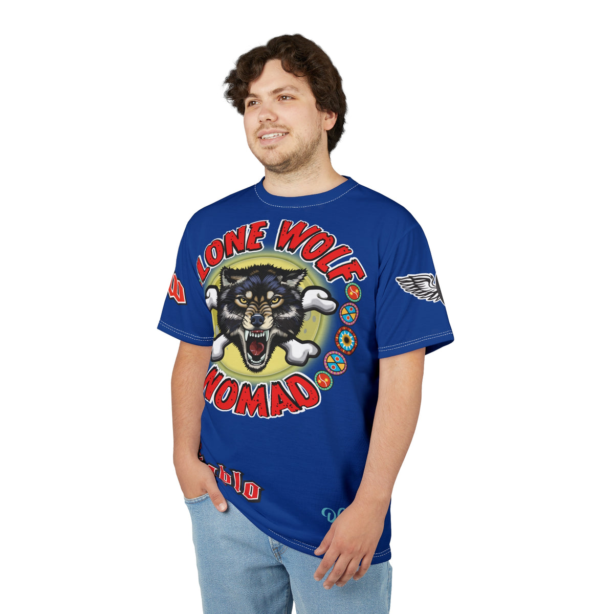 Lone Wolf Nomad HiViz Super Tee - For The Independent No Club Bikers For Life