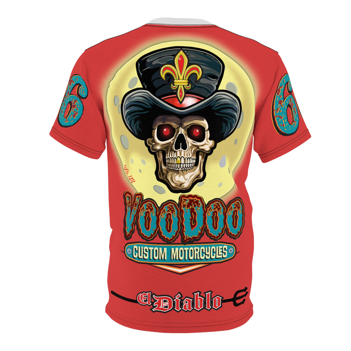 Voodoo Customs  Graphic Tee –  Edgy Style Riding Tee for Bikers