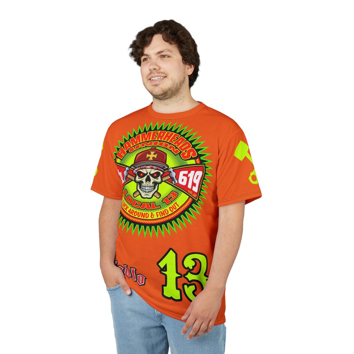Hammerheads Union Local 13 -  SoCal 619 Special Edition - Custom HiViz Motorcycle Riding Tee Shirt _ Super Comfort and Fit