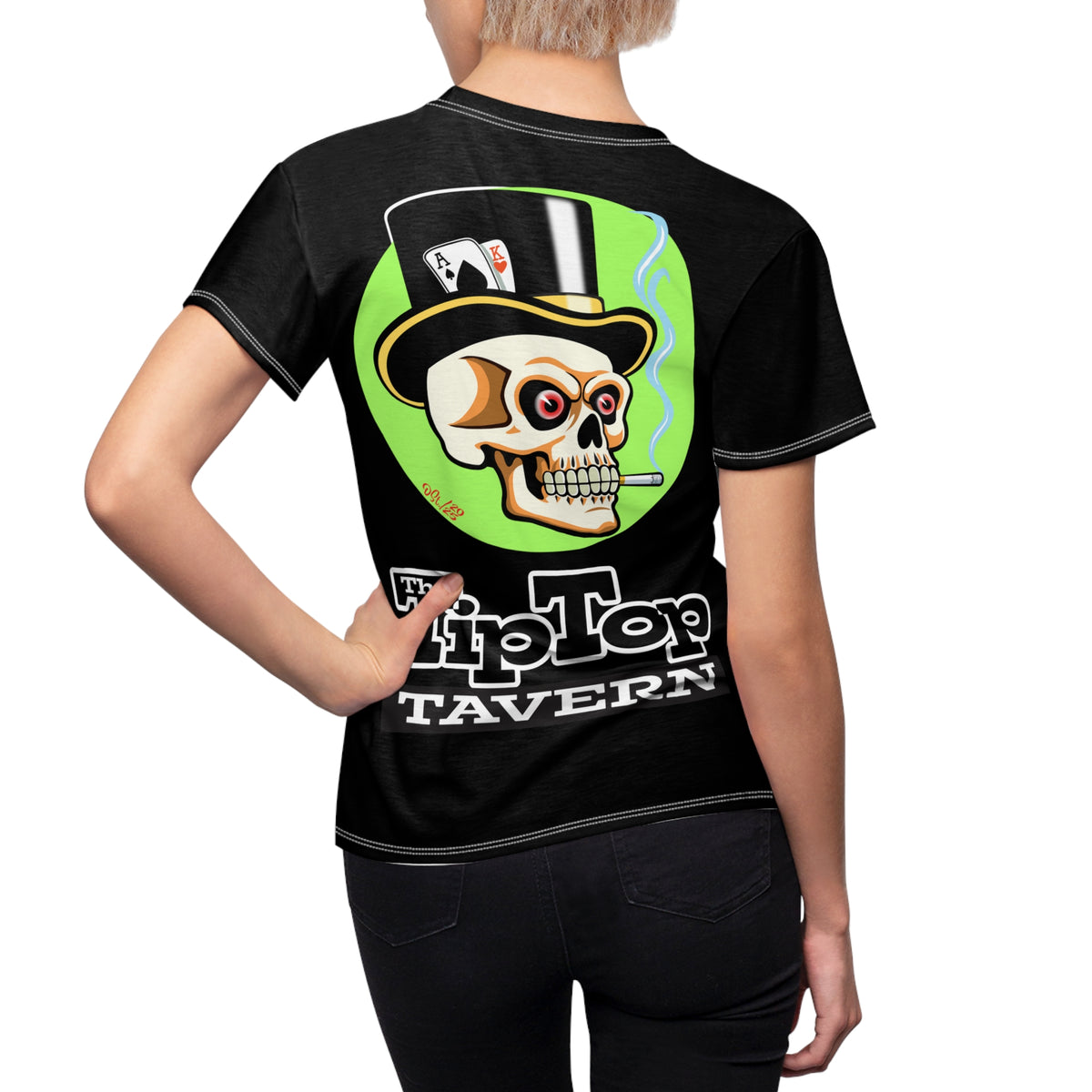 Women's Cut Tip Top Tavern Graphic Tee — Dive Bar Logo