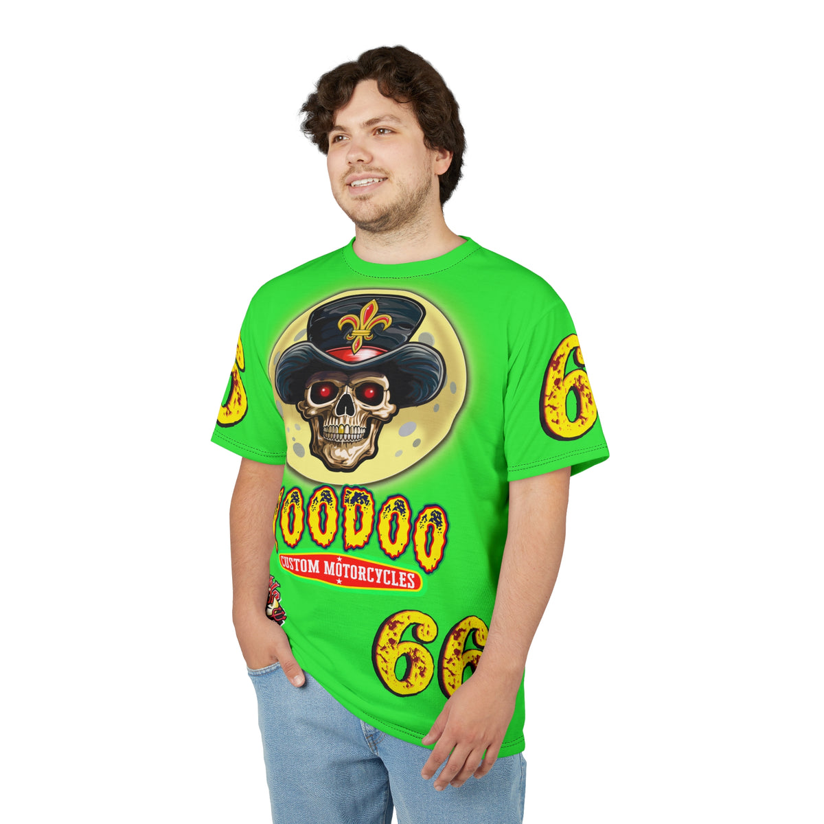 Voodoo Nightmare 66  Ultimate Motorcycle HiViz Super Tee, XLGraphics , Custom Riding Apparel