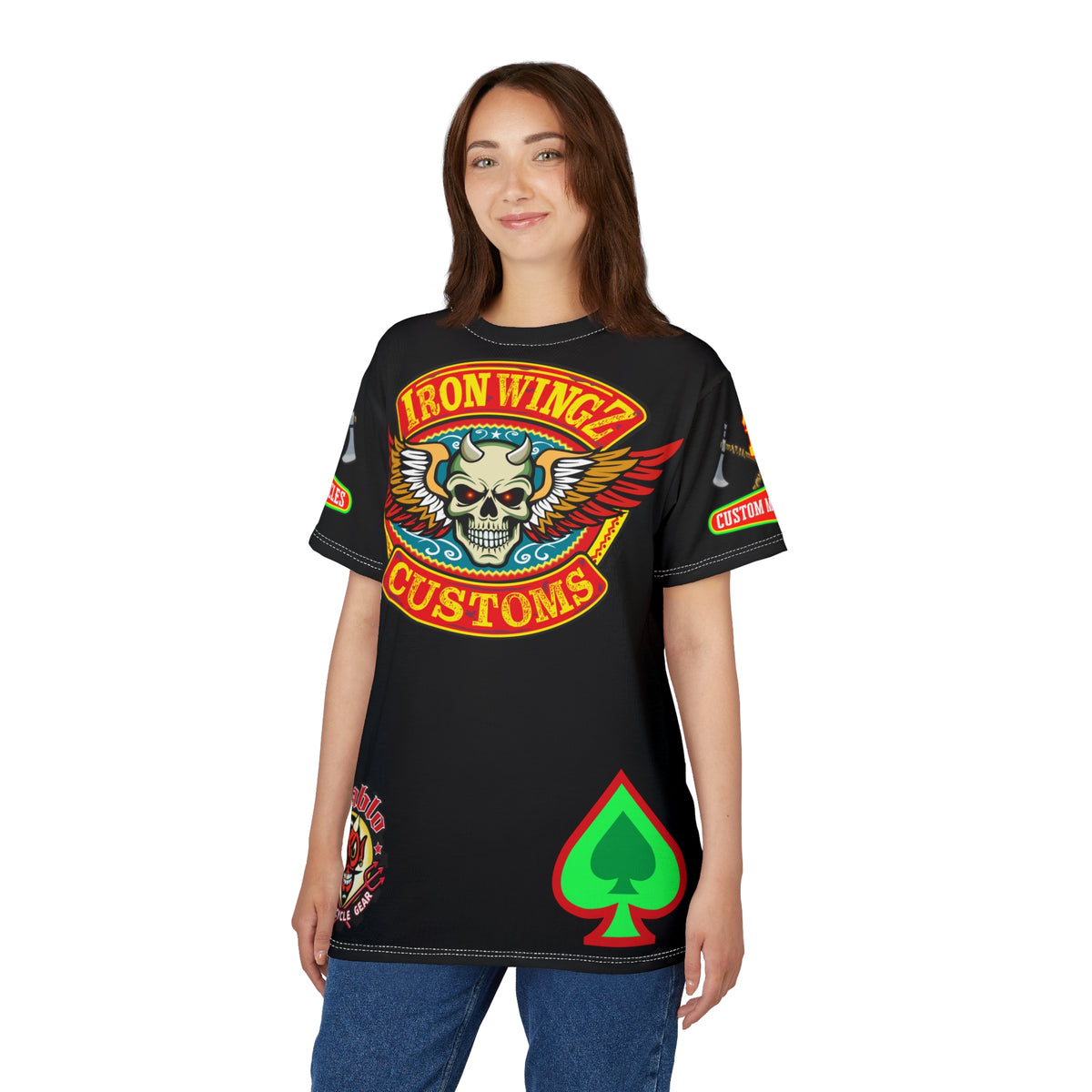 Iron WingZ Garage - Custom HiViz Super Tee - The Ultimate Motorcycle Riding Tee