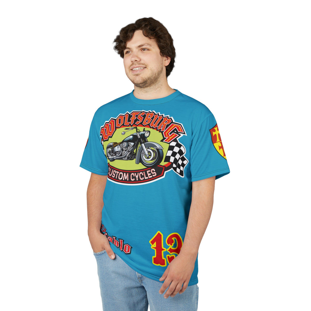 Wolfsburg Custom Cycles HiViz High Comfort Motorcycle Riders Super Tee