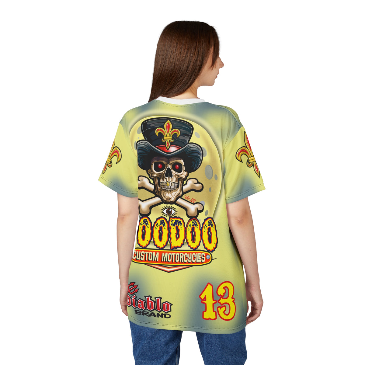 Voodoo Custom Motorcycles HIVIZ TYE DYE BLAST SUPER RIDING TEE - Look Cool, Ride Cool In our Finest Biker Riding Tee