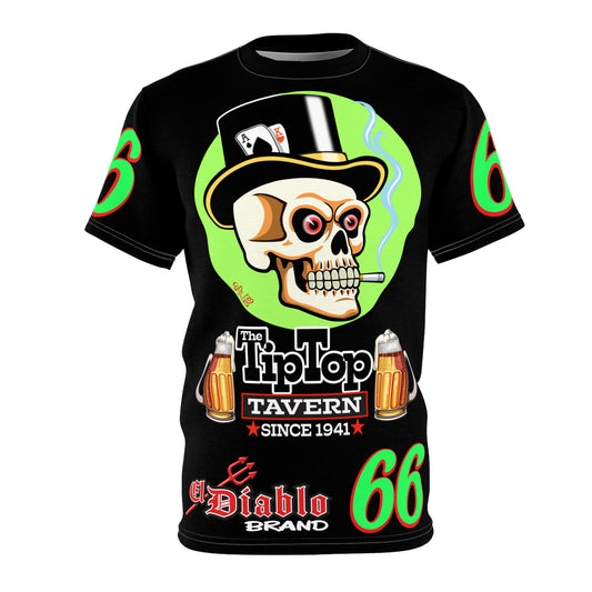 Tip Top Tavern Dive Bar Super Tee - Special Edition Black is Back + XL Graphics - America's Best Dive Bar - Bikes Beers Babes & Bros. - Biker Bar Tee