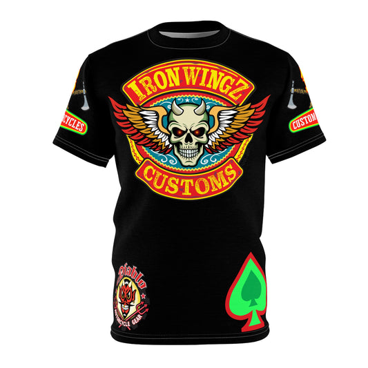 Iron WingZ Garage - Custom HiViz Super Tee - The Ultimate Motorcycle Riding Tee