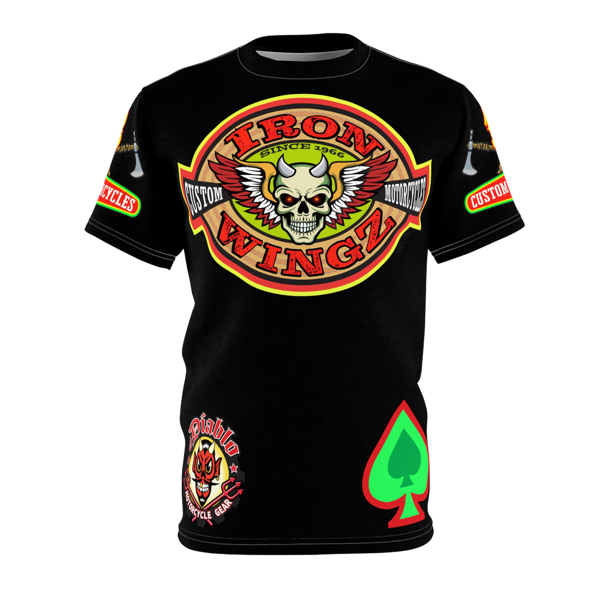 Iron WingZ Customs HiViz High Performance Motorcycle Riding Super Tee